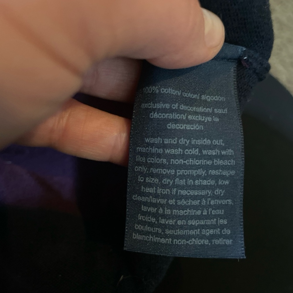 Tommy Hilfiger Black and Purple V-Neck Sweater - Picture 2 of 2